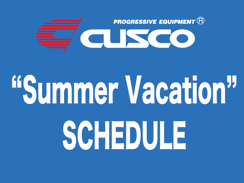 CARROSSER CUSCO OFFICE SUMMER HOLIDAY SCHEDULE
